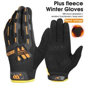 WEST BIKING Winter Gloves Men Women Touch Screen Gloves Cold Weather Warm Gloves Work Gloves Bike Gloves,Orange XL