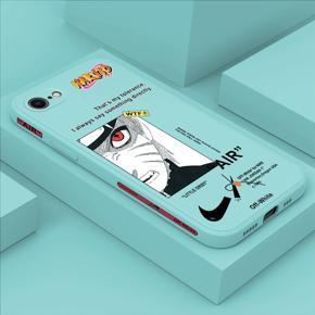 Hontinga for iPhone 8 Case Side Design New Anime Naruto for Boys Back Cover Soft Square Edge Pattern Liquid Silicone Trend Phone Cases