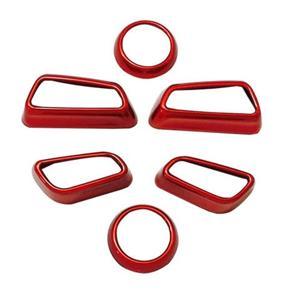 ARELENE 6PCS Red Car Seat Adjustment Decorative Cover Trim ABS Plastic for Toyota Corolla 2019-2021 Car Accessories