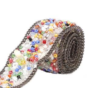 Diamond Ribbon Crystals Chain Balance 2.5cm DIY Decoration Rolled Mesh Roller