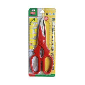 Stainless Steel Kitchen Scissor - 1 Piece Red Color