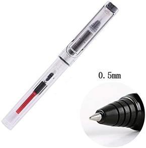 Fountain Pen-type Transparent Ballpoint Pen Creative Can Absorb Ink Roller Ball Pens for Office School Writing Supply Fountain Pen-type Transparent Ballpoint Pen 0.4/0.5mm Creative Can Absorb Ink Roll