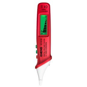 ANENG VC1018 Non-contact LCD Digital Voltage Tester 12V-1000V Multifunctional Pen Tester AC/DC Voltage Detector Electric Continuity batt-ery Test Pencil with Sound Light Alarm
