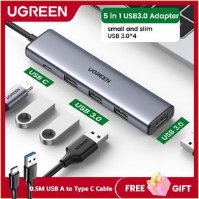 UGREEN USB 3.0 Hub, 4 Port 5V 2A Powered USB Hub, 5Gbps High Speed Data Transmission USB Splitter for Laptop, iMac, Surface Pro, XPS, USB Flash Drives, Mobile HDD, Printer, Camera, and More