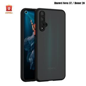 Huawei Nova 5T Translucent Matte Cover (Shockproof And Anti-Drop Protection) Smoky Frosted Case