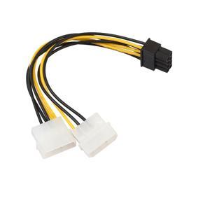 8 Pin/6+2P To Dual 4P Graphics Card Power Line Connector Portable Power Cable - black & yellow & white