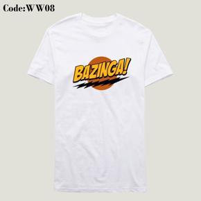 Bazinga white Half Sleeve T-Shirt For Men's