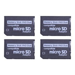 ARELENE 4X Memory Stick Pro Duo Mini MicroSD TF to MS Adapter SD SDHC Card Reader for Sony & PSP Series