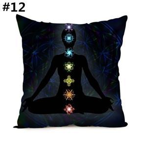 Fashion Yoga Chakra Cushion Cover Throw Pillow Case for Home Sofa Car Decor Gift