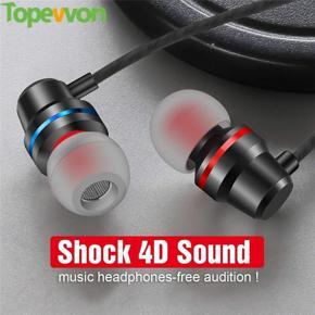 In Ear Earphone 3.5mm Wired Noise reduction Headset Professional Metal Headphone Heavy Bass Sound Quality Music Sport Waterproof