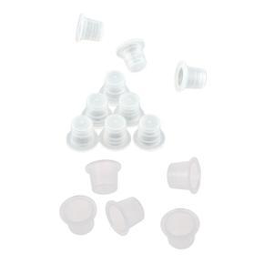 BRADOO- 400 Pcs Ink Cups: 200 Plastic Medium Tattoo Ink Cups Caps Holder Supplies & 200 Plastic Small Tattoo Ink Cups