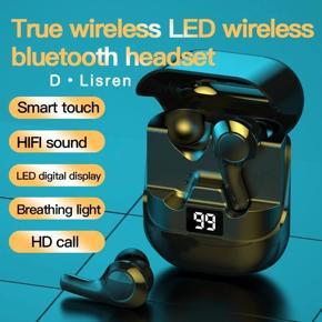 PT08 TWS Wireless Earbuds Stereo Dual Earbuds Bass Smart Touch Control  3D HIFI Music Headphone LED Display Waterproof Sprot Headset Bluetooth