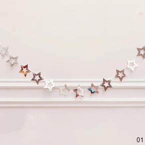 Hollow Star Banners Birthday Wedding Party Bunting Garland Baby Birthday Flags Party Supplies