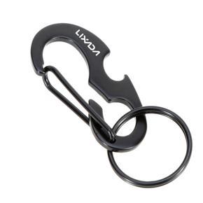 Lixada D Shape Buckle Snap Clip Outdoor Camping Carabiner Multifunctional Pocket Tool Bottle Opener Keychain Ring