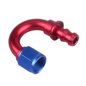 Push Lock Hose End Fitting AN8 Push-On Hose End 180 Degree