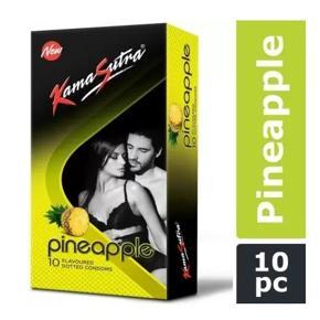 KamaSutra Pineapple Dotted Flavoured Condoms - 10Pcs