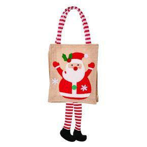 Cimiva Santa Christmas Gift Bag Cartoon Kids Gift Bags Xmas Tote For Xmas Decorations
