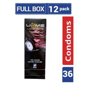 U&Me Long Love Condom Full Box - 3 x 12=36pcs