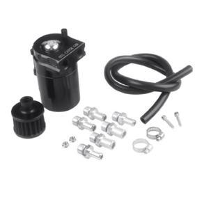 Universal Oil Catch Can with Air Filter Breather Engine Air Oil Separator Tank Reservoir Tank