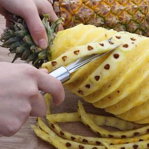 1 PCS - Portable Non-slip stainless steel Fruit Pineapple Peeler Easy Cleaning Fork Fruit Kitchen Tools