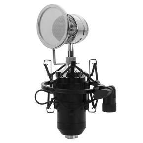 Portable and Durable Easy to Carry Lightweight BM-8000 Pro Sound Studio Recording Condenser Wired Microphone With Pop Filter