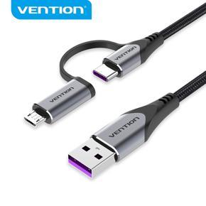 Vention 5A USB Type C Cable for Huawei P40 Pro Mate 30 P30 Pro Supercharge 40W SCP Fast Charging USB-C Micro USB Charger Cable