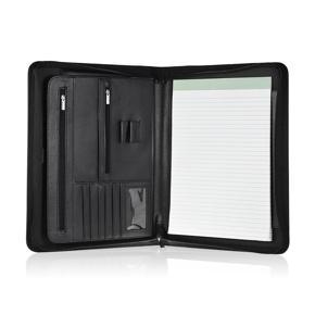 Zippered Multifunctional A4 Portfolio Professional Padfolio File Organizer with  Writing Pad Card Pockets for Businessmen Manager Sales Students