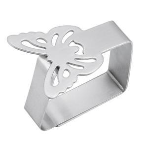 4 Pcs Stainless Steel Creative Butterfly-Shaped Dining Table Clamp Tablecloth Clamp for Parties and Festivals