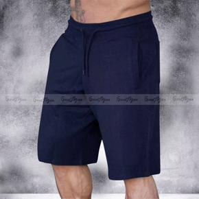 Navy Blue Color Cotton Short Pant For Men