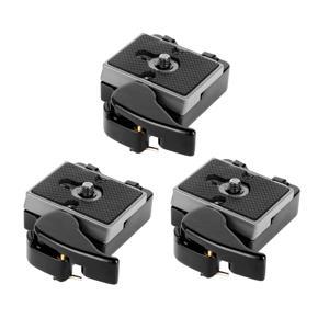 3X Black Camera 323 Quick Release Plate with Special Adapter (200PL-14) for Manfrotto 323 Tripod Monopod( Version)