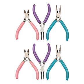 ARELENE 6Pcs DIY Craft and Jewelry Tool Pliers Chain Nose Plier Cutter Plier Round Nose Plier for Beading Jewelry Making