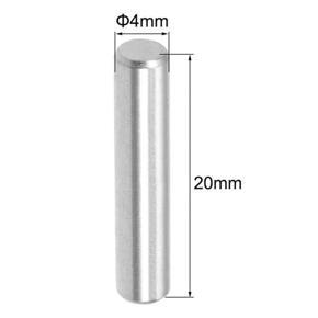 XHHDQES 100PCS 4X 20mm Pin 304 Stainless Steel Shelf Nail Support Frame M4 Cylindrical Fixed Solid Pin