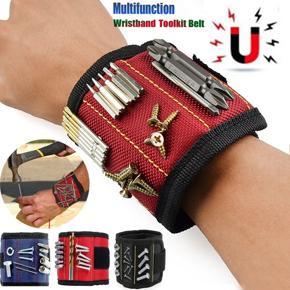 DASI Multifunction Magnetic Wristband Portable Toolkit Bag Electrician Wristband Tool Belt Screws Nails Drill Bits Holder for Auto Repair Carpenter Wrist Bracelet