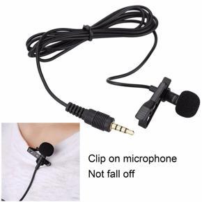 3 Pole 3.5 mm Mini Mic Tie Clip Clip-on Lapel Lavalier Microphone For Recording Speaking Singing PC