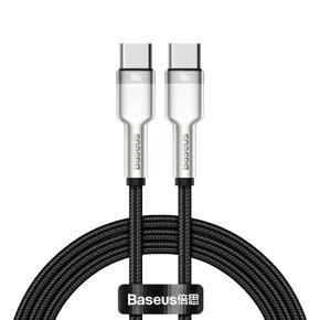 Baseus Cafule Series Metal Data Cable Type-C to Type-C 100W 1m Black CATJK-C01