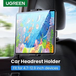 UGREEN Car Headrest Mount Holder Car Backseat Mount 360° Rotating Adjustable Stand Cradle Compatible with iPad Pro Air Mini, Galaxy Tabs, Switch, Other 4.7-12.9" Cell Phones