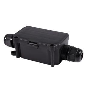 IP65 Waterproof Outdoor 2 Way PG9 Gland Electrical Junction Box Black