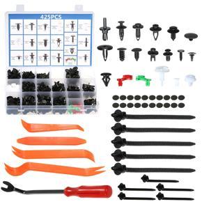 460Pcs Plastic Fasteners Kits & Trim Removal Tool Retainer Clips Rivet Nut Car Push Pin Rivet Fasteners Trim Panel Body Moulding Clips Fit for GM Ford Toy-ota Honda Chrysler