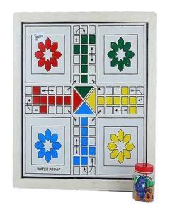 Wooden Ludo Small or medium with goti