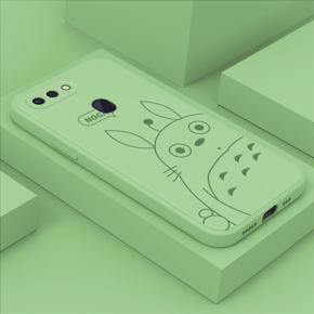 Hontinga for OPPO R15 Case Cartoon Cute Totoro Pattern Back Cover Soft Square Edge Liquid Silicone Phone Cases