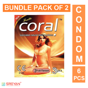 Coral Condom 3 Fruit Flavour - 6Pcs Pack(New)