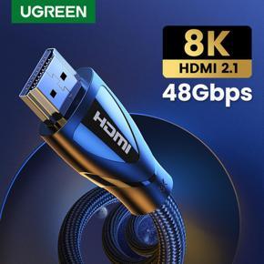 UGREEN HDMI Cable 8K@60Hz HDMI 2.1 Cable 48Gbps Ultra High Speed 4K@120Hz Braided HDMI Cable,Dynamic HDR,Compatible with PS5,PS4,Xiaomi Mi Box,Xbox 360, Xbox one X/S, Wii U, UHD TV,Blu-ray player, Pro