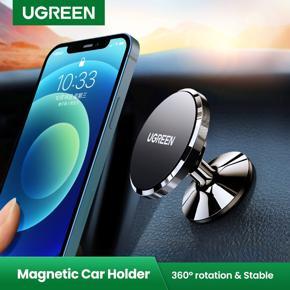 (Free Metal Plates) UGREEN Magnetic Car Phone Holder and Ring Stand for iPhone 11 Realme 5 pro Huawei Nova/Mate/Hornor series 360 Degree Magnet Mount Car Holder for Samsung Galaxy S20 Ultra Mobile_Pho