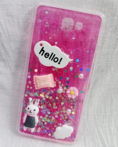 Samsung Galaxy J7 Prime / Galaxy J7 Prime 2 - Hello Kitty Chocolate Luxury Clear Crystal Glitter Bling Sequins Silicone Back Case Cover