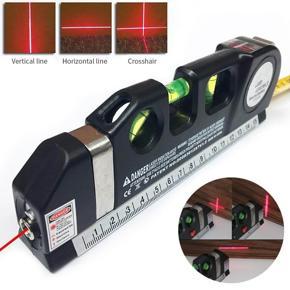 DASI Home Multi-function High Precise Laser Leveling Instrument with Steel RulerMultipurpose Measure Laser Level Aligner