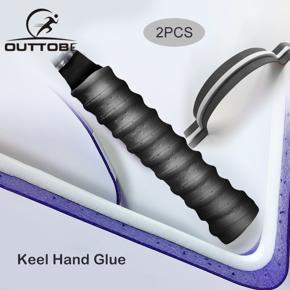 Outtobe 2PCS Badminton Grips Keel Hand Glue Badminton Racket Glue Anti-slip Belt Coated Fishing Rod Fishing Gear Badminton Clap Belt Sweat-Absorbent Breathable Belt for Outdoor Sport