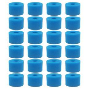 ARELENE 24PCS Swimming Pool Foam Sponge for Intex S1 Reusable Washable Biofoam Cleaner Pool Foam Swimming Accessories