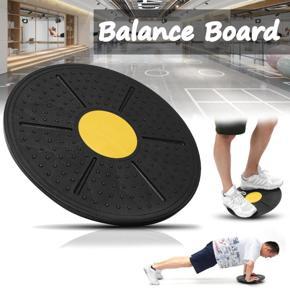 Balance Board 360 Degree Rotation Massage Disc Round Plates Board Gym Waist Twisting exerciser Load-bearing 160kg Random Color - Black outside and yellow inside