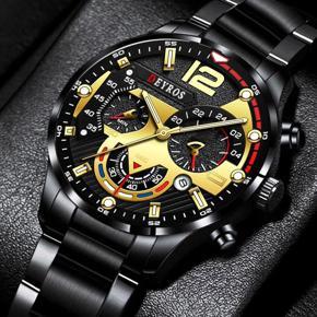 2023 New Top Brand Men's Watch Waterproof Fashion Chronograph Quartz Stainless Steel Watches for men