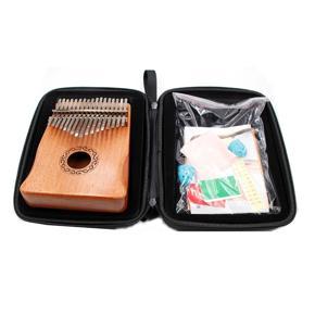 17 Key Kalimba African Mahogany Wooden Thumb Piano Finger Percussion Music with Bag Beginner Finger Piano